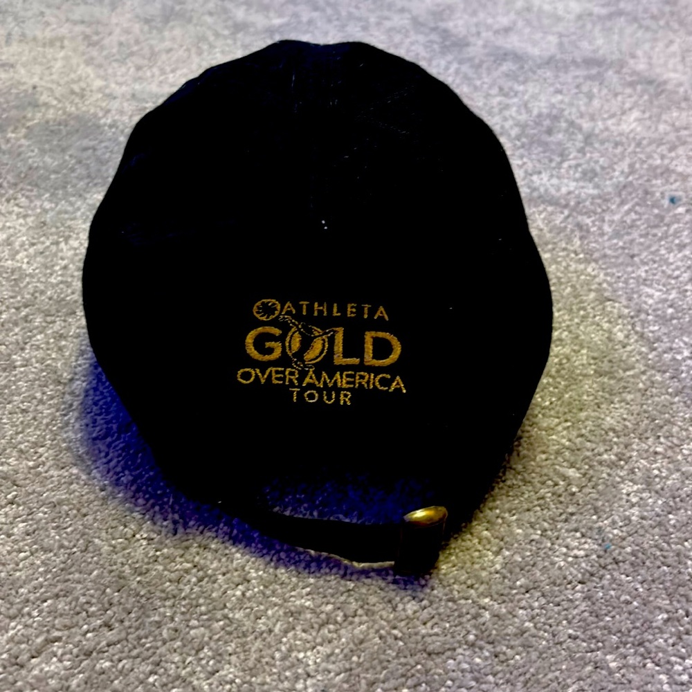 Black Cap with Yellow Embroidery
